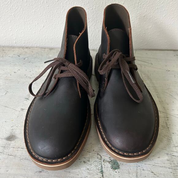 New Clarks Bushacre 2 Chukka Desert leather Boots dark brown preppy bohemian 7 - Picture 3 of 12